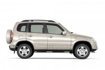 6 379 р. Рейлинги Petroil Tuning Усиленные  Chevrolet Niva  2123 (2009-2020), Лада 2123 (Нива Шевроле) (2002-2021), Лада Нива Трэвел (2021-2025) (Черный муар)  с доставкой в г. Пермь. Увеличить фотографию 2