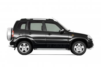 6 379 р. Рейлинги Petroil Tuning Комфорт  Chevrolet Niva  2123 (2009-2020), Лада 2123 (Нива Шевроле) (2002-2021), Лада Нива Трэвел (2021-2025) (Серебристый муар)  с доставкой в г. Пермь. Увеличить фотографию 2