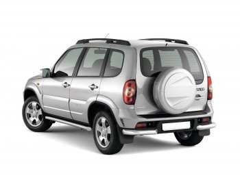 6 379 р. Рейлинги Petroil Tuning Комфорт  Chevrolet Niva  2123 (2002-2020), Лада 2123 (Нива Шевроле) (2002-2021), Лада Нива Трэвел (2021-2025) (Черный муар)  с доставкой в г. Пермь. Увеличить фотографию 3