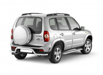 6 379 р. Рейлинги Petroil Tuning Комфорт  Chevrolet Niva  2123 (2002-2020), Лада 2123 (Нива Шевроле) (2002-2021), Лада Нива Трэвел (2021-2025) (Черный муар)  с доставкой в г. Пермь. Увеличить фотографию 4