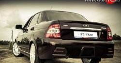 4 899 р. Задний бампер Strike  Лада Приора  2170 (2007-2014) седан дорестайлинг (Неокрашенный)  с доставкой в г. Пермь. Увеличить фотографию 2