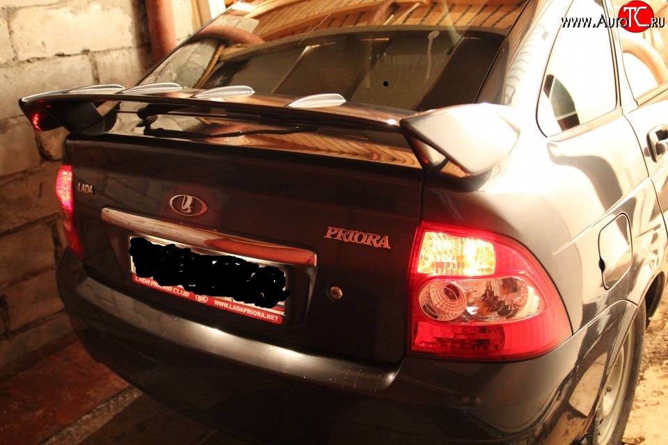 4 999 р. Спойлер багажника 21728 Priora Sport Лада Приора 2172 хэтчбек дорестайлинг (2008-2014) (Неокрашенный)  с доставкой в г. Пермь
