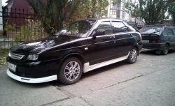 2 599 р. Накладка Фанат-Спорт v1 Люкс на передний бампер Лада Приора 2172 хэтчбек дорестайлинг (2008-2014) (Неокрашенная)  с доставкой в г. Пермь. Увеличить фотографию 5