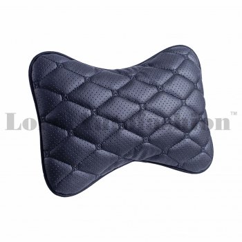 349 р. Подушка-косточка Lord Autofashion Байрон (экокожа, 1 шт.)   (Черный, строчка черная)  с доставкой в г. Пермь. Увеличить фотографию 2