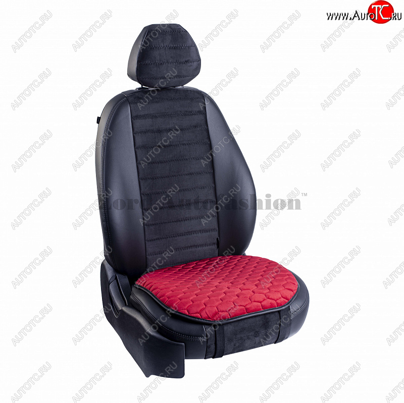 1 029 р. Подушка для сиденья универсальная Lord Autofashion Комфорт+ (велюр) SSANGYONG Korando Sports (2012-2025) (Красный)  с доставкой в г. Пермь