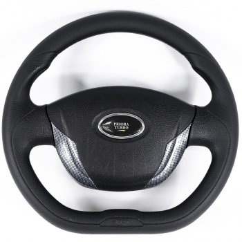 3 389 р. Рулевое колесо Turbo (Ø360 мм)  Лада Приора ( 2170,  2171,  2172,  21728) (2007-2018) седан дорестайлинг, универсал дорестайлинг , хэтчбек дорестайлинг, купе дорестайлинг, купе рестайлинг, седан рестайлинг, универсал рестайлинг, хэтчбек рестайлин (Карбон)  с доставкой в г. Пермь. Увеличить фотографию 5