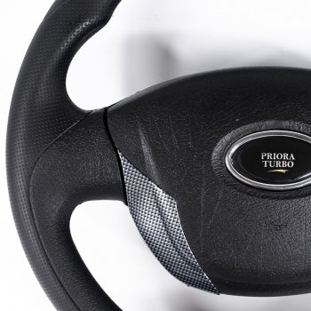 3 389 р. Рулевое колесо Turbo (Ø360 мм)  Лада Приора ( 2170,  2171,  2172,  21728) (2007-2018) седан дорестайлинг, универсал дорестайлинг , хэтчбек дорестайлинг, купе дорестайлинг, купе рестайлинг, седан рестайлинг, универсал рестайлинг, хэтчбек рестайлин (Карбон)  с доставкой в г. Пермь. Увеличить фотографию 7