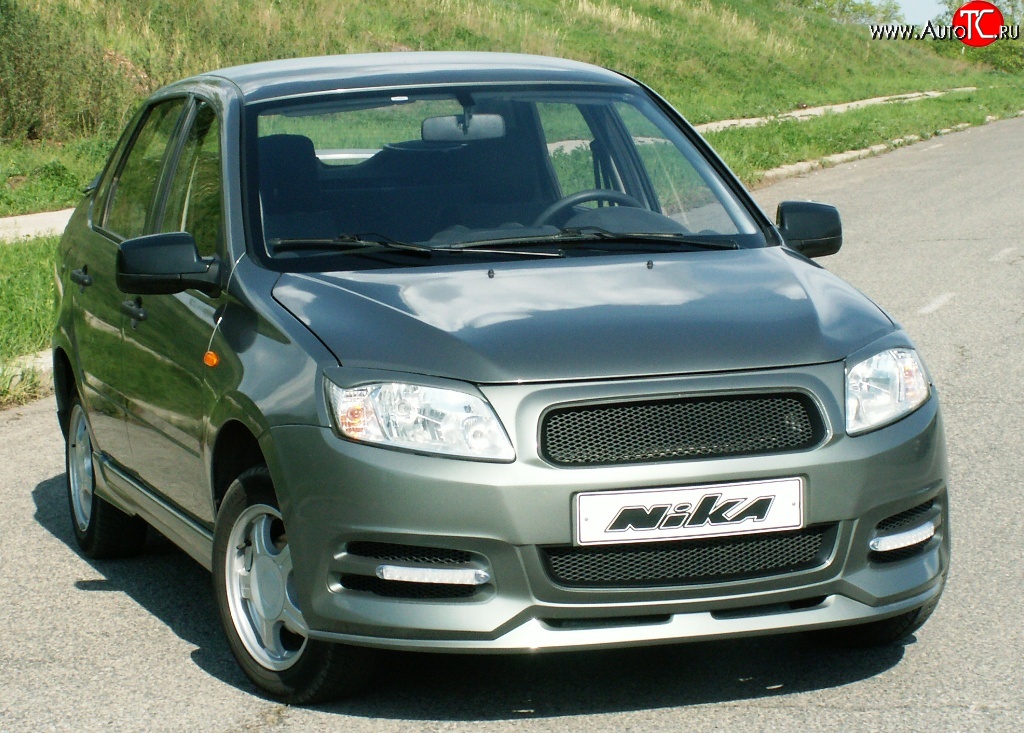5 199 р. Передний бампер Nika-Sport  Лада Гранта ( 2190,  2191) (2011-2017) седан дорестайлинг, лифтбэк дорестайлинг  (Неокрашенный)  с доставкой в г. Пермь