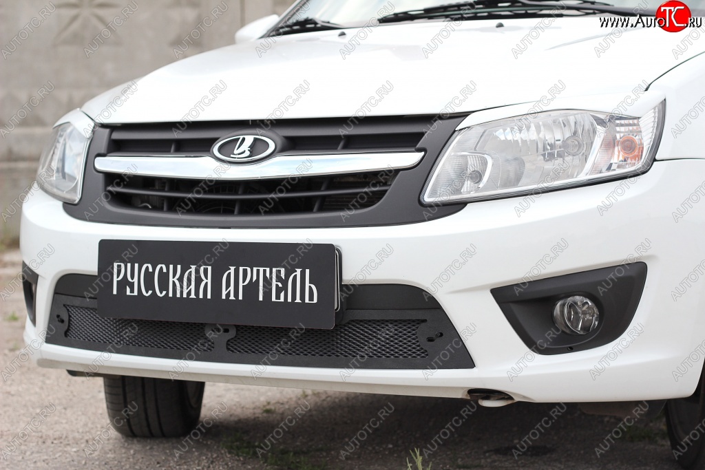 1 939 р. Защитная сетка решетки переднего бампера РА  Лада Гранта  2190 (2011-2017) седан дорестайлинг  с доставкой в г. Пермь