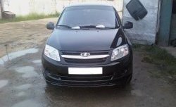 2 749 р. Накладка Sport-Style на передний бампер  Лада Гранта  2190 (2011-2017) седан дорестайлинг (Неокрашенная)  с доставкой в г. Пермь. Увеличить фотографию 2