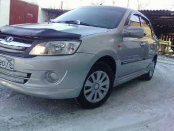 1 599 р. Пороги накладки Снайпер V2  Datsun mi-DO (2014-2021), Datsun on-DO (2014-2021), Лада Гранта ( 2190,  2191) (2011-2017), Лада Гранта Спорт ( 2191,  2190) (2023-2025), Лада Калина ( 1118,  1117,  1119,  2192,  2194) (2004-2018), Лада Калина Спорт ( 1119,  2192) (2008-2018) (Неокрашенные)  с доставкой в г. Пермь. Увеличить фотографию 4