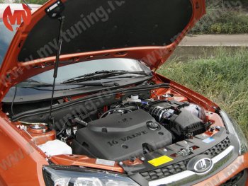 Упор капота MV-Tuning (одинарный; без кронштейна) Лада Калина Спорт 2192 хэтчбэк (2014-2018)