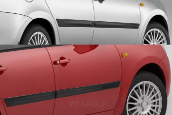2 029 р. Накладки дверей PetroilTuning  Лада Гранта  2190 - Гранта Спорт ( 2191,  2190)  с доставкой в г. Пермь. Увеличить фотографию 2