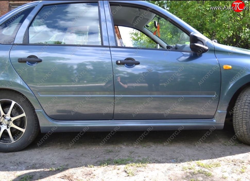 1 759 р. Пороги накладки GT Datsun mi-DO хэтчбэк (2014-2021) (Неокрашенные)  с доставкой в г. Пермь