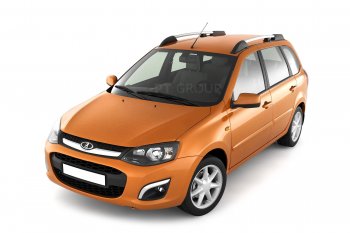 5 319 р. Рейлинги усиленные Petroil Tuning  Лада Калина  2194 (2014-2018) универсал (Серебристый муар)  с доставкой в г. Пермь. Увеличить фотографию 2