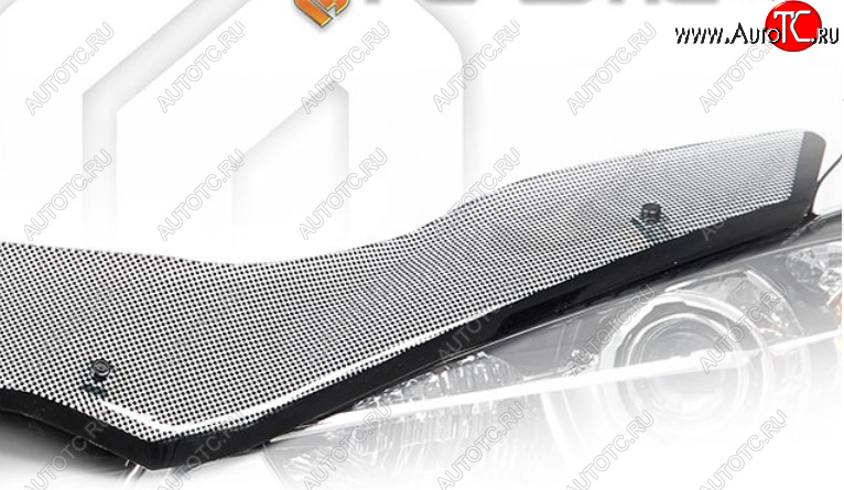 2 159 р. Дефлектор капота CA-Plastic  Лада Нива Трэвел (2021-2025) (212300-80) (Шелкография черная)  с доставкой в г. Пермь