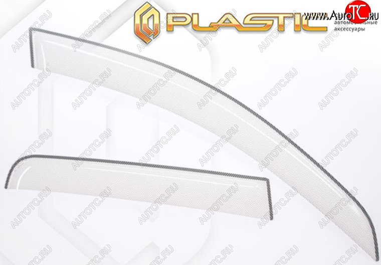 2 159 р. Дефлектора окон CA-Plastic  Лада Нива Трэвел (2021-2025) (212300-80) (Шелкография белая, Без хром молдинга)  с доставкой в г. Пермь