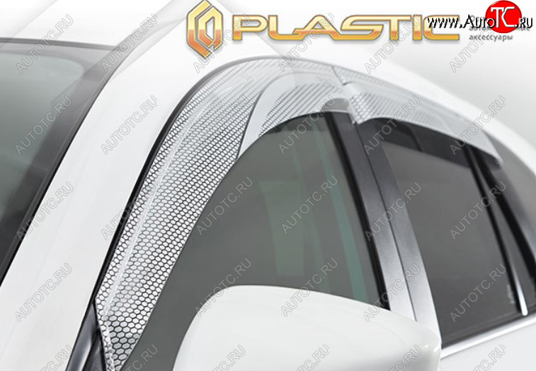 2 159 р. Дефлектора окон CA-Plastic  Лада Нива Трэвел (2021-2025) (212300-80) (Серия Art серебро, Без хром молдинга)  с доставкой в г. Пермь