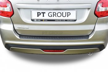 1 189 р. Накладка защитная на задний бампер Petroil Tuning  Лада Гранта FL  2191 (2018-2025) лифтбэк рестайлинг (Текстурная поверхность)  с доставкой в г. Пермь. Увеличить фотографию 2