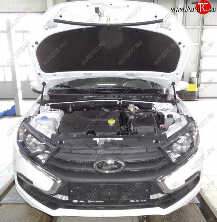 2 299 р. Упоры капота Russtal Лада Гранта FL 2190 седан рестайлинг (2018-2025)  с доставкой в г. Пермь