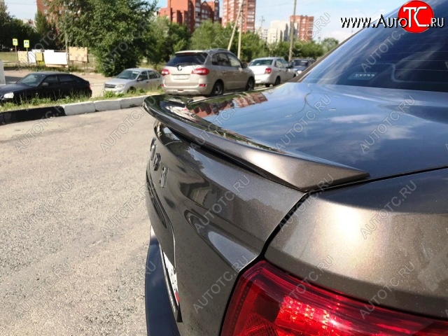 1 649 р. Лип-спойлер Кураж (широкий)  Лада Гранта FL  2190 (2018-2025) седан рестайлинг (Неокрашенный)  с доставкой в г. Пермь