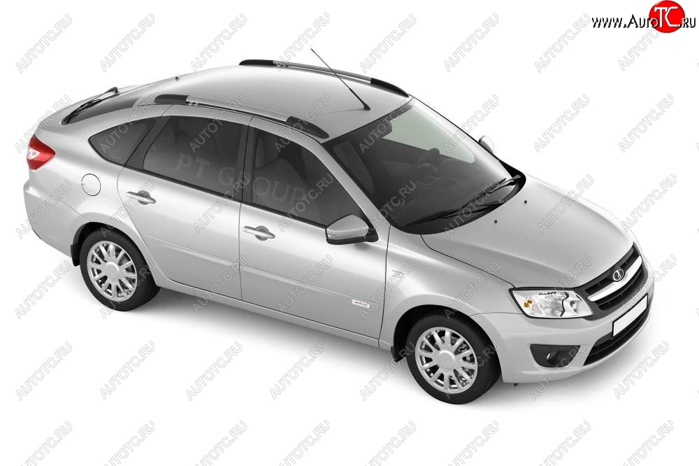 6 329 р. Рейлинги Petroil Tuning Комфорт  Лада Гранта  2191 (2013-2017) лифтбэк дорестайлинг  (Серебристый муар)  с доставкой в г. Пермь