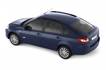 6 329 р. Рейлинги Petroil Tuning Комфорт  Лада Гранта  2191 (2013-2017) лифтбэк дорестайлинг  (Черный муар)  с доставкой в г. Пермь. Увеличить фотографию 4