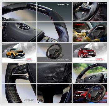 14 199 р. Анатомическое рулевое колесо Grand Sport Лада Гранта FL 2190 седан рестайлинг (2018-2025) (Без подогрева, На базе руля клиента)  с доставкой в г. Пермь. Увеличить фотографию 11