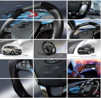 15 699 р. Анатомическое рулевое колесо Grand Premium (алькантара) Лада XRAY (2016-2022) (Без подогрева, На базе руля клиента)  с доставкой в г. Пермь. Увеличить фотографию 3