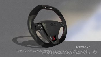 15 699 р. Анатомическое рулевое колесо Grand Sport (алькантара) Лада Гранта FL 2190 седан рестайлинг (2018-2025) (Без подогрева, На базе руля клиента)  с доставкой в г. Пермь. Увеличить фотографию 4