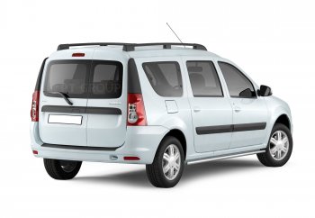 1 039 р. Накладка защитная на задний бампер Petroil Tuning  Лада Ларгус (2012-2021) дорестайлинг R90 (Текстурная поверхность)  с доставкой в г. Пермь. Увеличить фотографию 2