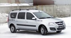 6 999 р. Металлические пороги RA Лада Ларгус дорестайлинг R90 (2012-2021)  с доставкой в г. Пермь. Увеличить фотографию 3