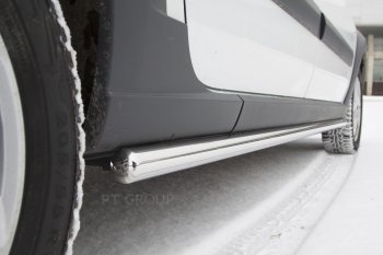 18 699 р. Защита порогов из трубы Ø51 Cross Petroil Tuning  Лада Ларгус (2012-2025) дорестайлинг R90, рестайлинг R90 (Нержавейка)  с доставкой в г. Пермь. Увеличить фотографию 2