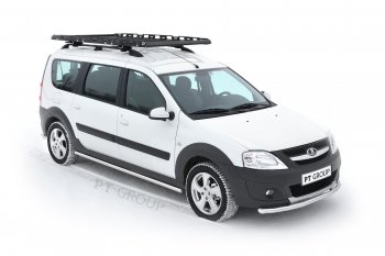 18 699 р. Защита порогов из трубы Ø51 Cross Petroil Tuning  Лада Ларгус (2012-2025) дорестайлинг R90, рестайлинг R90 (Нержавейка)  с доставкой в г. Пермь. Увеличить фотографию 3