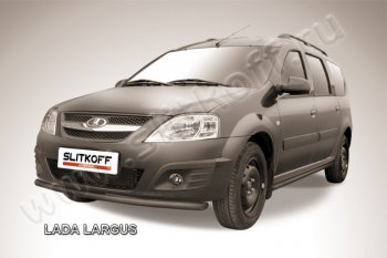 Защита переднего бампер Slitkoff Лада Ларгус дорестайлинг R90 (2012-2021)