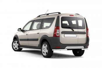 10 199 р. Защита заднего бампера PT GROUP угловая Ø51мм (НПС) LADA Largus 2012-/ Largus Cross 2015-  Лада Ларгус (2012-2021) дорестайлинг R90 (Нержавеющая полированная сталь)  с доставкой в г. Пермь. Увеличить фотографию 2