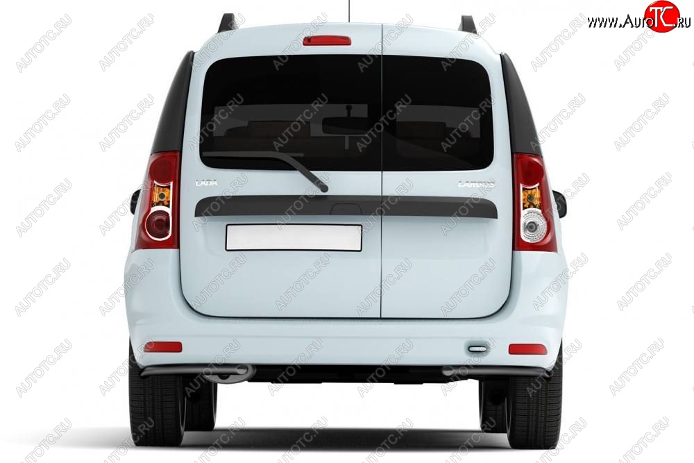 4 149 р. Защита заднего бампера Petroil Tuning (уголки, d51)  Лада Ларгус (2012-2021) дорестайлинг R90 (Сталь с полимерным покрытием в цвет: черный ❞Шагрень❝)  с доставкой в г. Пермь