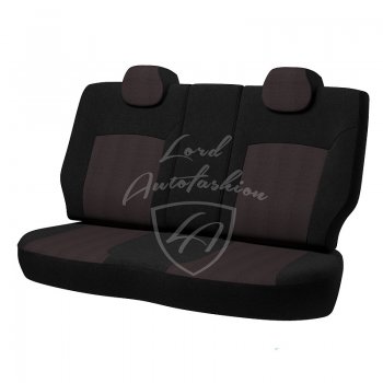 6 499 р. Чехлы для сидений (5-тиместный) Lord Autofashion Дублин (жаккард) Лада Ларгус дорестайлинг R90 (2012-2021) (Черный, вставка Ёж Красный)  с доставкой в г. Пермь. Увеличить фотографию 2