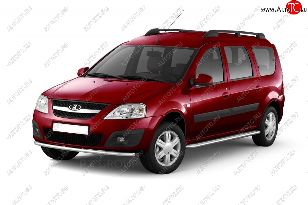 7 009 р. Рейлинги Petroil Tuning Усиленные  Лада Ларгус (2012-2025) дорестайлинг R90, рестайлинг R90 (Черный муар)  с доставкой в г. Пермь