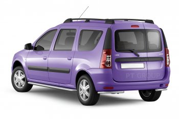 7 009 р. Рейлинги Petroil Tuning Усиленные  Лада Ларгус (2012-2025) дорестайлинг R90, рестайлинг R90 (Черный муар)  с доставкой в г. Пермь. Увеличить фотографию 3