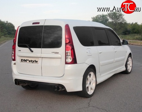 6 499 р. Накладка на задний бампер DMstyle  Лада Ларгус (2012-2021) дорестайлинг R90 (Неокрашенная)  с доставкой в г. Пермь