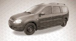 16 999 р. Алюминиевые пороги Slitkoff Optima Black  Лада Ларгус (2012-2025) дорестайлинг R90, рестайлинг R90  с доставкой в г. Пермь. Увеличить фотографию 2