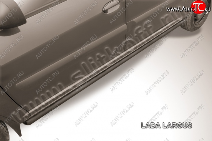 7 199 р. Защита порогов Slitkoff  Лада Ларгус (2012-2025) дорестайлинг R90, рестайлинг R90 (Цвет: серебристый)  с доставкой в г. Пермь