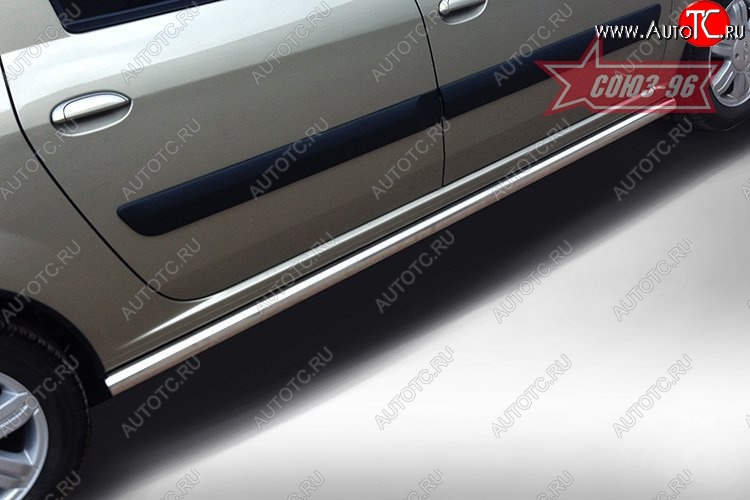 10 799 р. Защита порогов Souz-96 (d60)  Лада Ларгус (2012-2025) дорестайлинг R90, рестайлинг R90  с доставкой в г. Пермь