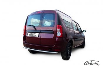 5 669 р. Защита заднего бампера Arbori (нержавейка, 1 труба d42 mm). Лада Ларгус дорестайлинг R90 (2012-2021)  с доставкой в г. Пермь. Увеличить фотографию 2
