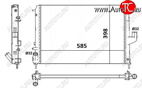 4 999 р. Радиатор двигателя SAT Renault Duster HS дорестайлинг (2010-2015)  с доставкой в г. Пермь