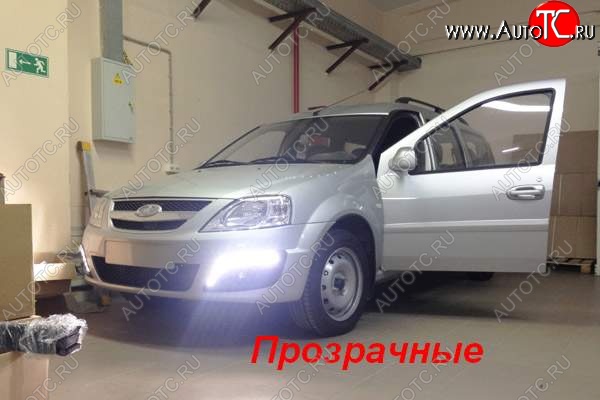 5 399 р. Вставки под ПТФ с ДХО в передний бампер Тюн-Авто  Лада Ларгус (2012-2021) дорестайлинг R90 (Стандарт)  с доставкой в г. Пермь