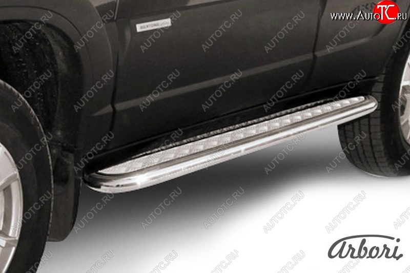 25 999 р. Порожки для ног Arbori (нержавейка, алюмиий, d57)  Chevrolet Niva  2123 (2009-2020), Лада 2123 (Нива Шевроле) (2009-2021)  с доставкой в г. Пермь