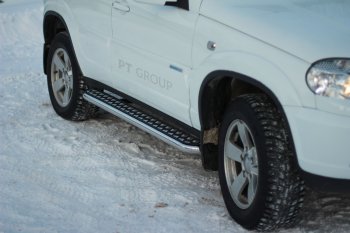 22 899 р. Порожки для ног Petroil Tuning (Ø51 мм)  Chevrolet Niva  2123 (2009-2020), Лада 2123 (Нива Шевроле) (2009-2021) (Нержавеющая полированная сталь)  с доставкой в г. Пермь. Увеличить фотографию 4