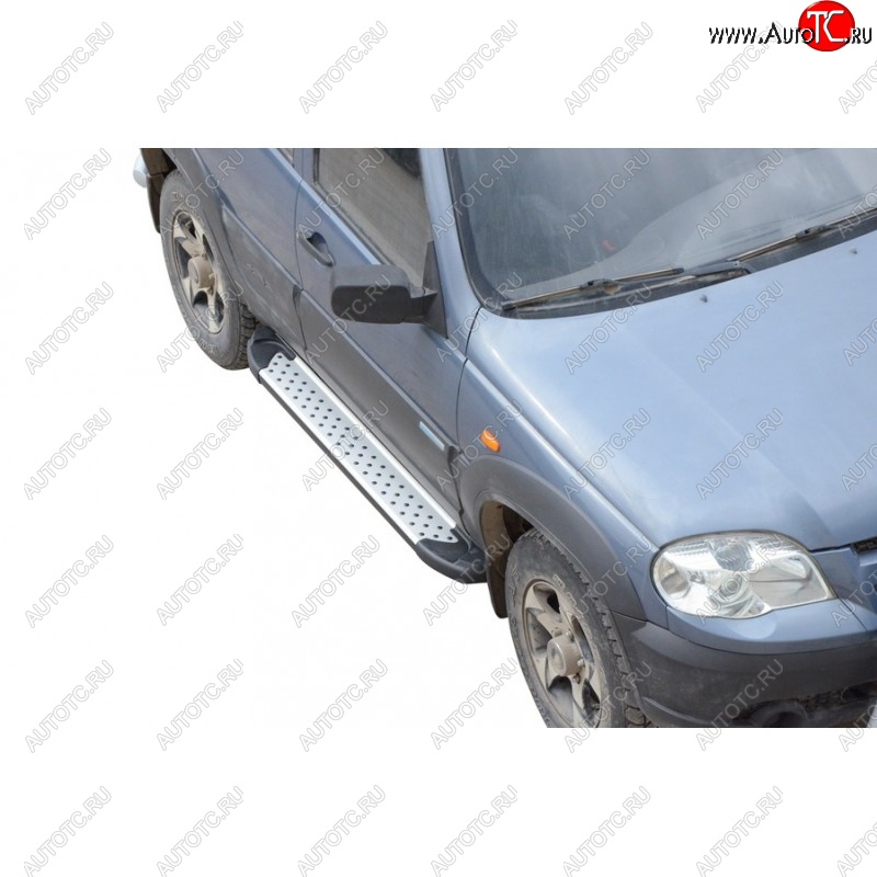 16 499 р. Порожки для ног Бумер (алюминий) Chevrolet Niva 2123 рестайлинг (2009-2020)  с доставкой в г. Пермь